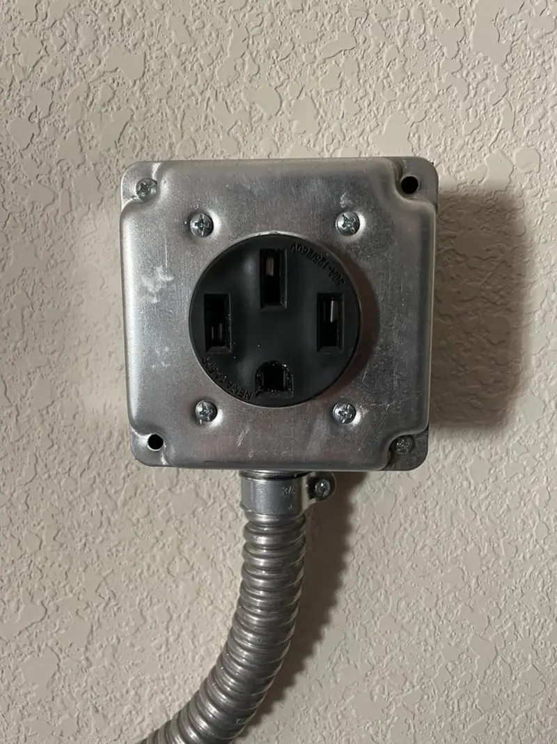 NEMA 14-50 outlet installed for Smart Home Electrical in Jasper
